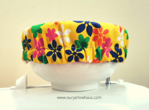 Reversible fabric bowl cover